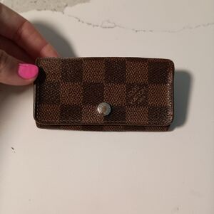 LOUIS VUITTON Damier Ebene Key Rings Holder Hooks  Browns